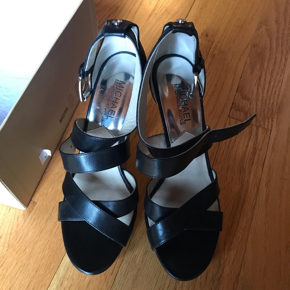 Michael Kors black sandal heels